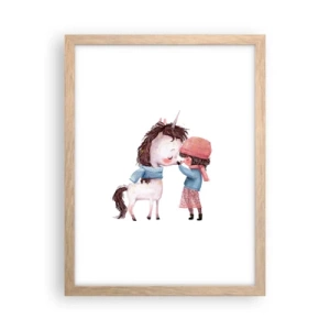 Affisch i ram av ljusek - Vintersaga - 30x40 cm