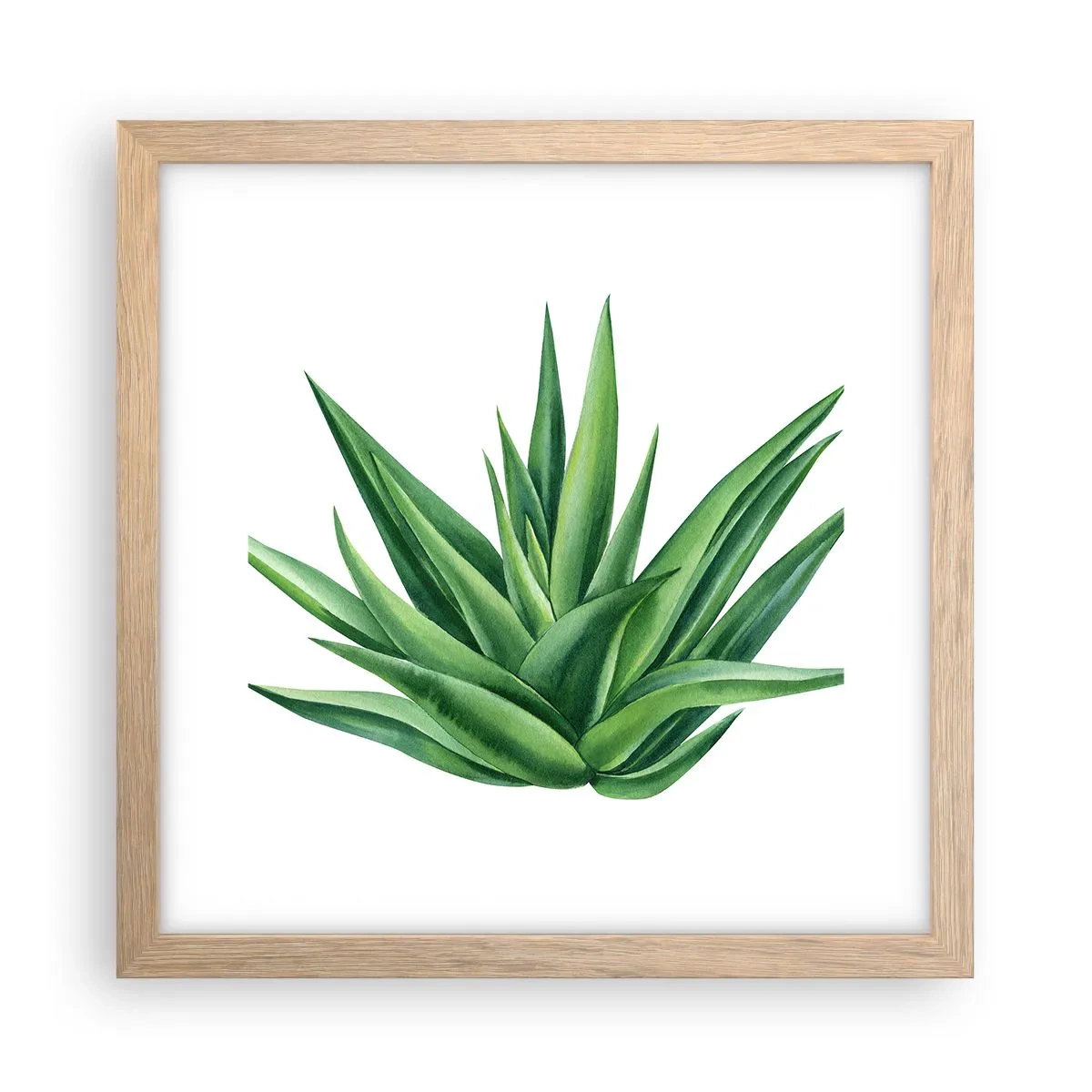 Affisch i ram av ljusek - Grönt - styrka - liv - 30x30 cm