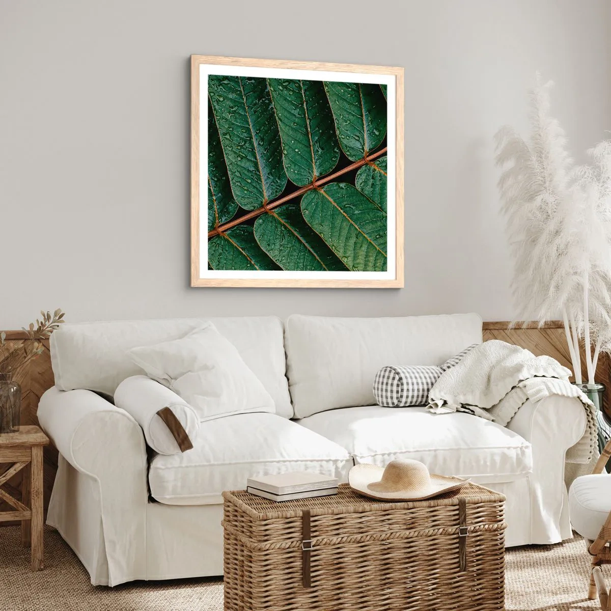 Affisch i ram av ljusek - I den gröna rytmen - 50x50 cm
