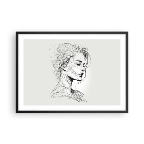Affisch i svart ram - Porträtt i drömmar - 70x50 cm