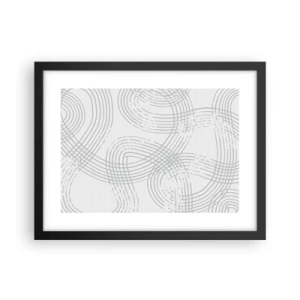 Affisch i svart ram - Det finns ingen rak väg - 40x30 cm