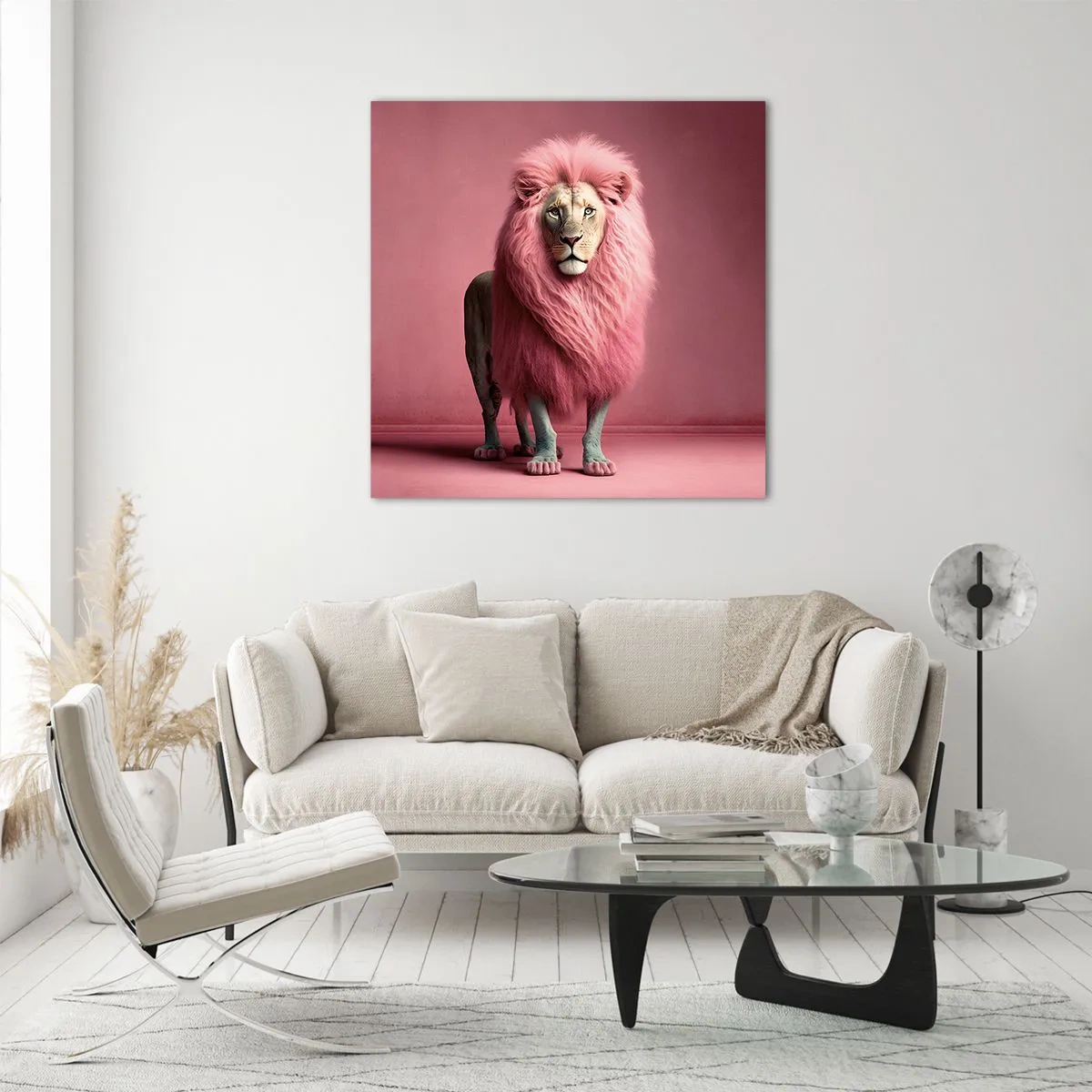 Glastavla - Bild på glas - Och du är inte längre rädd - 60x60 cm