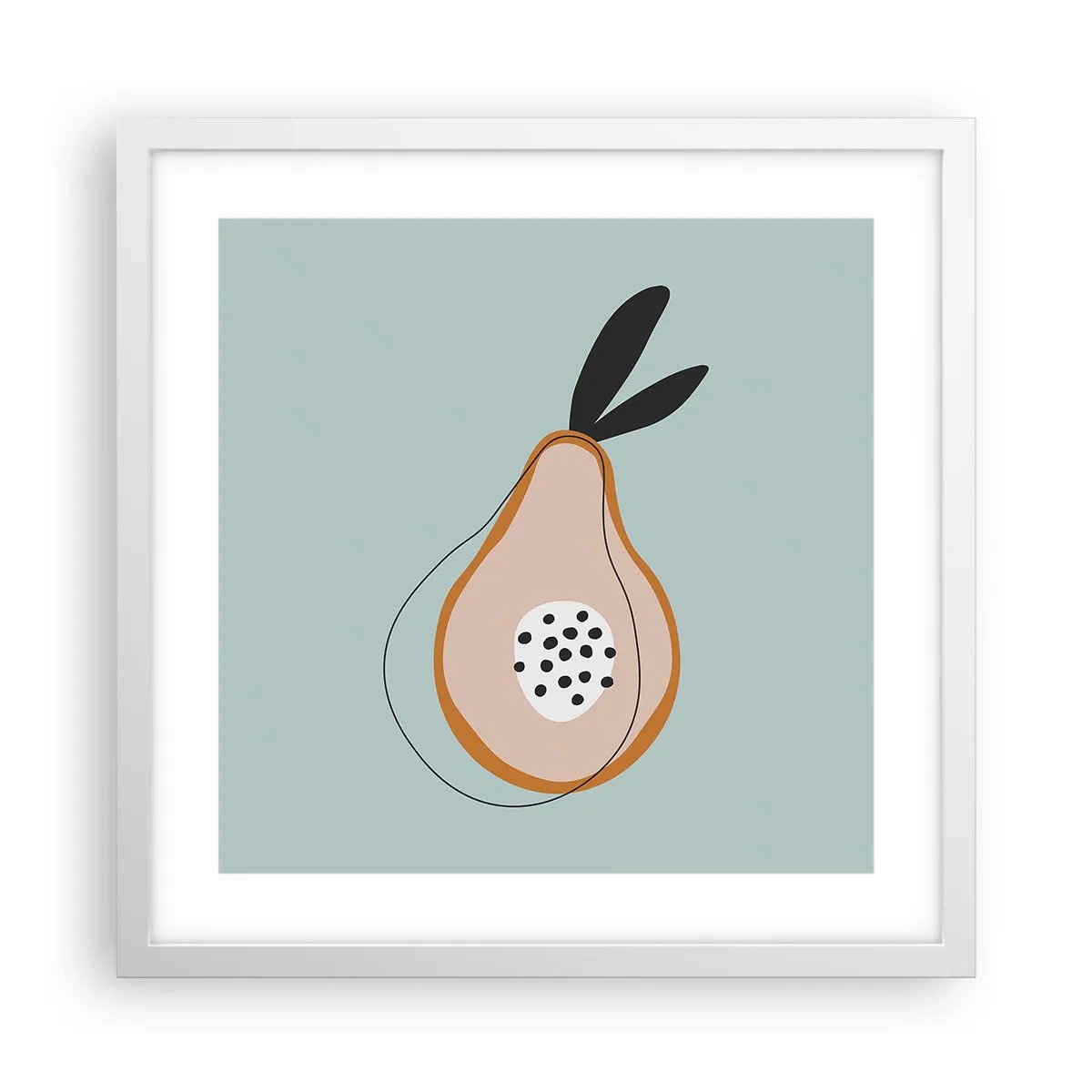 Affisch i vit ram - Att tränga in i sakens natur - 40x40 cm