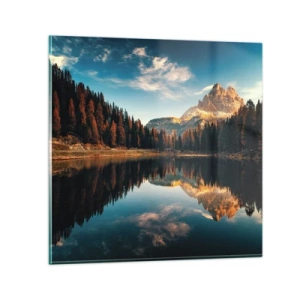Glastavla - Bild på glas - Dubbelt landskap - 30x30 cm