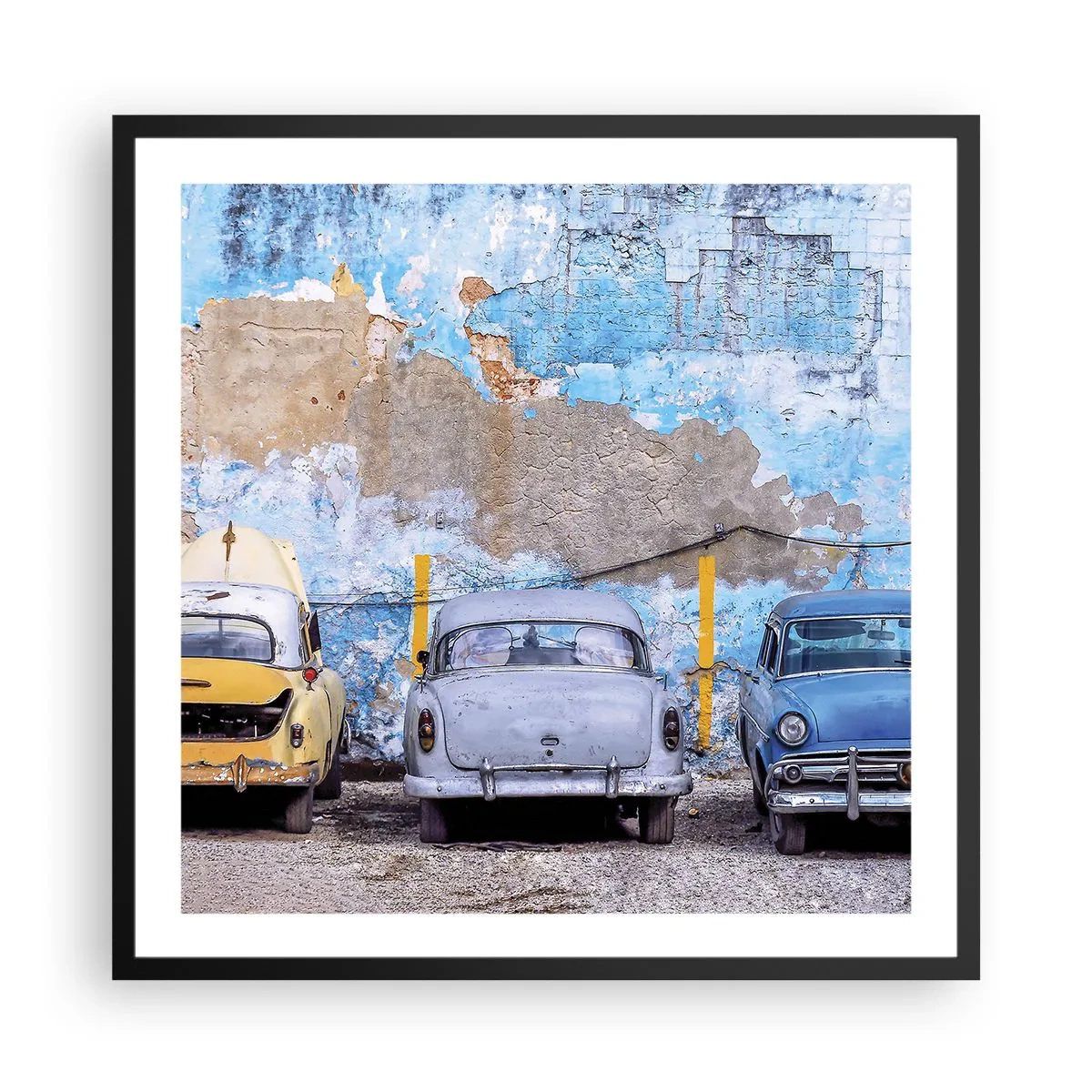 Affisch i svart ram - Veteranmöte - 60x60 cm