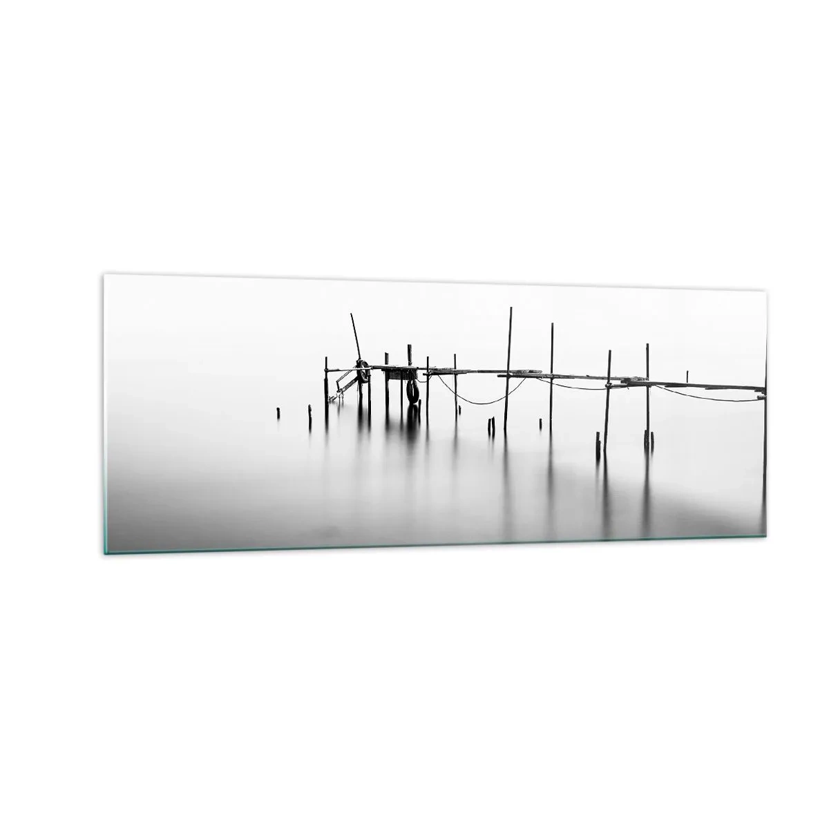 Glastavla - Bild på glas - Och om världen inte finns? - 140x50 cm