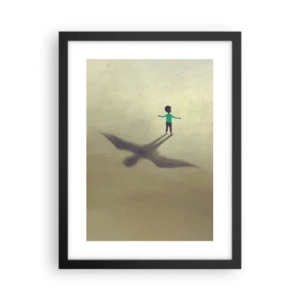 Affisch i svart ram - Framtidens hjälte - 30x40 cm