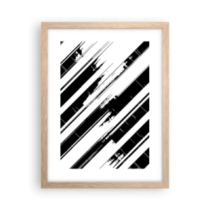 Affisch i ram av ljusek - Intensiv och dynamisk komposition - 30x40 cm