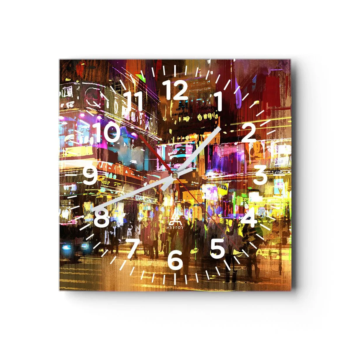 Väggklocka - Klocka på glas - I ljushavet - 30x30 cm