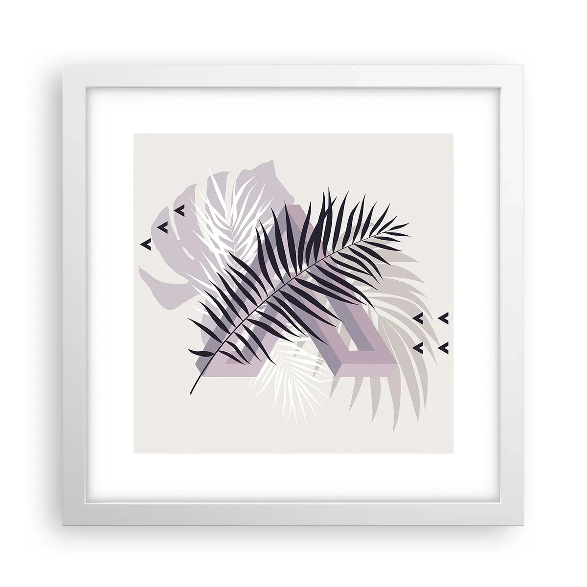 Affisch i vit ram - Skuggans skugga - 30x30 cm