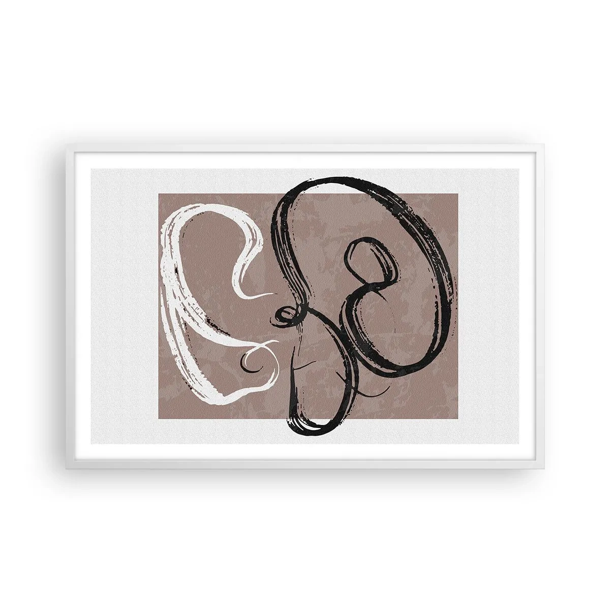 Affisch i vit ram - Komposition - sökande efter fullständighet - 91x61 cm