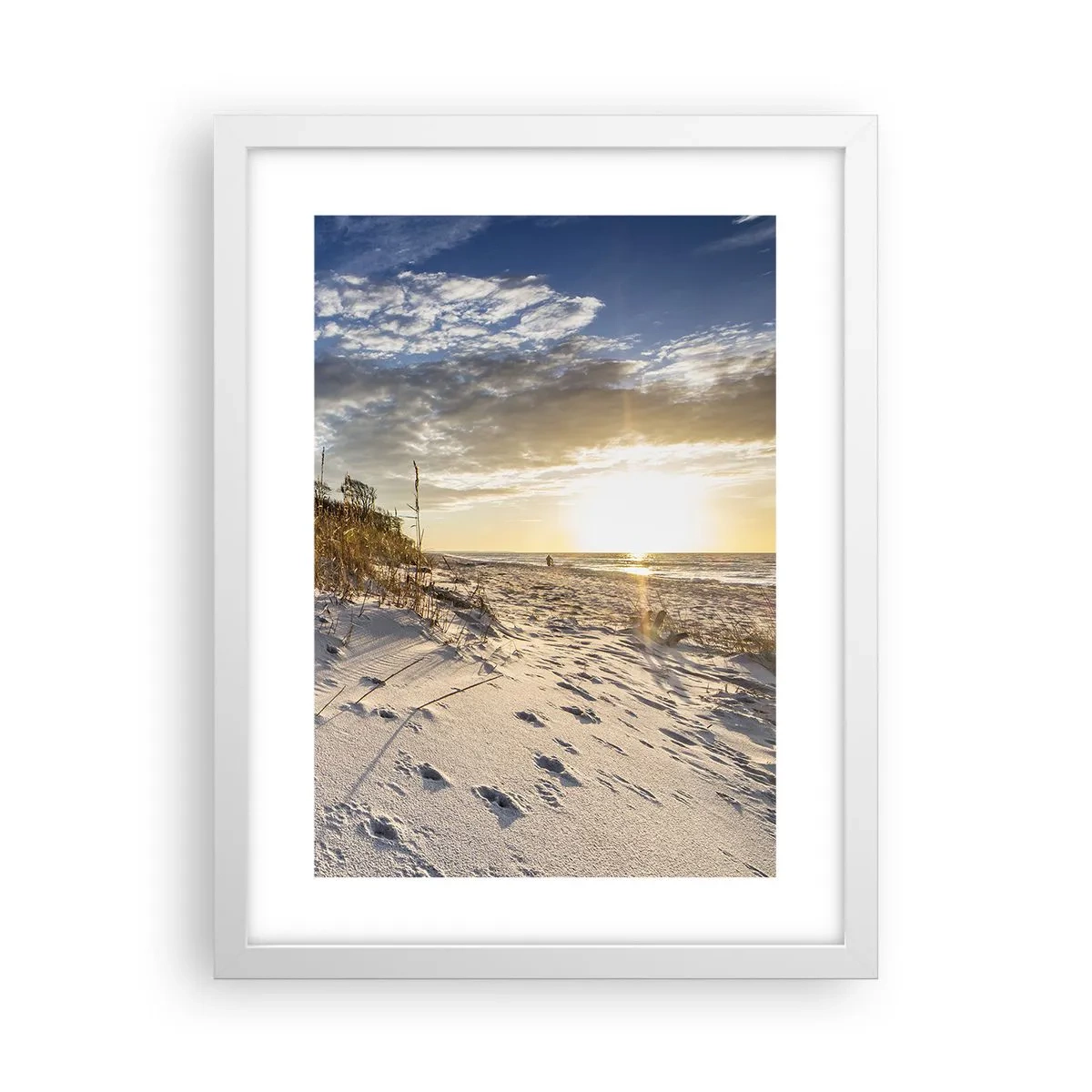 Affisch i vit ram - Inbjudan till promenad - 30x40 cm