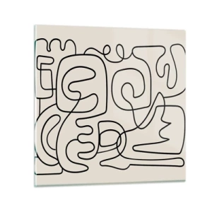 Glastavla - Bild på glas - Följ spåret - 70x70 cm