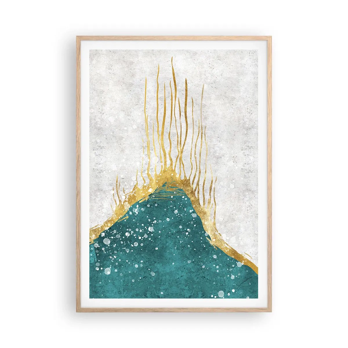 Affisch i ram av ljusek - Gyllene tidvatten - 70x100 cm