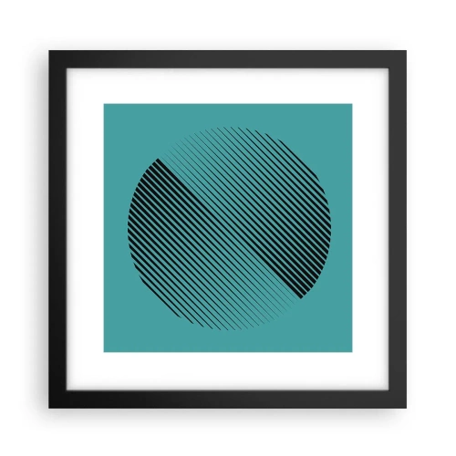 Affisch i svart ram - Cirkeln - en geometrisk variation - 30x30 cm