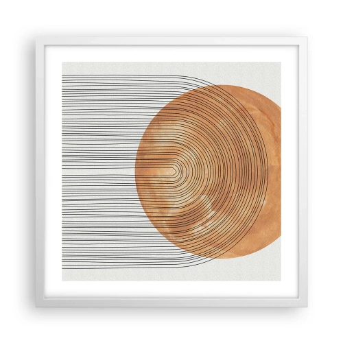 Affisch i vit ram - En solig komposition - 50x50 cm