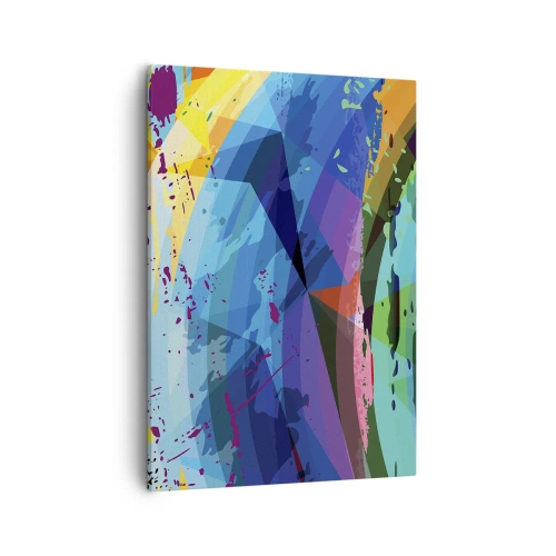 Canvastavla - Bild på duk - Färgglad yrsel - 50x70 cm