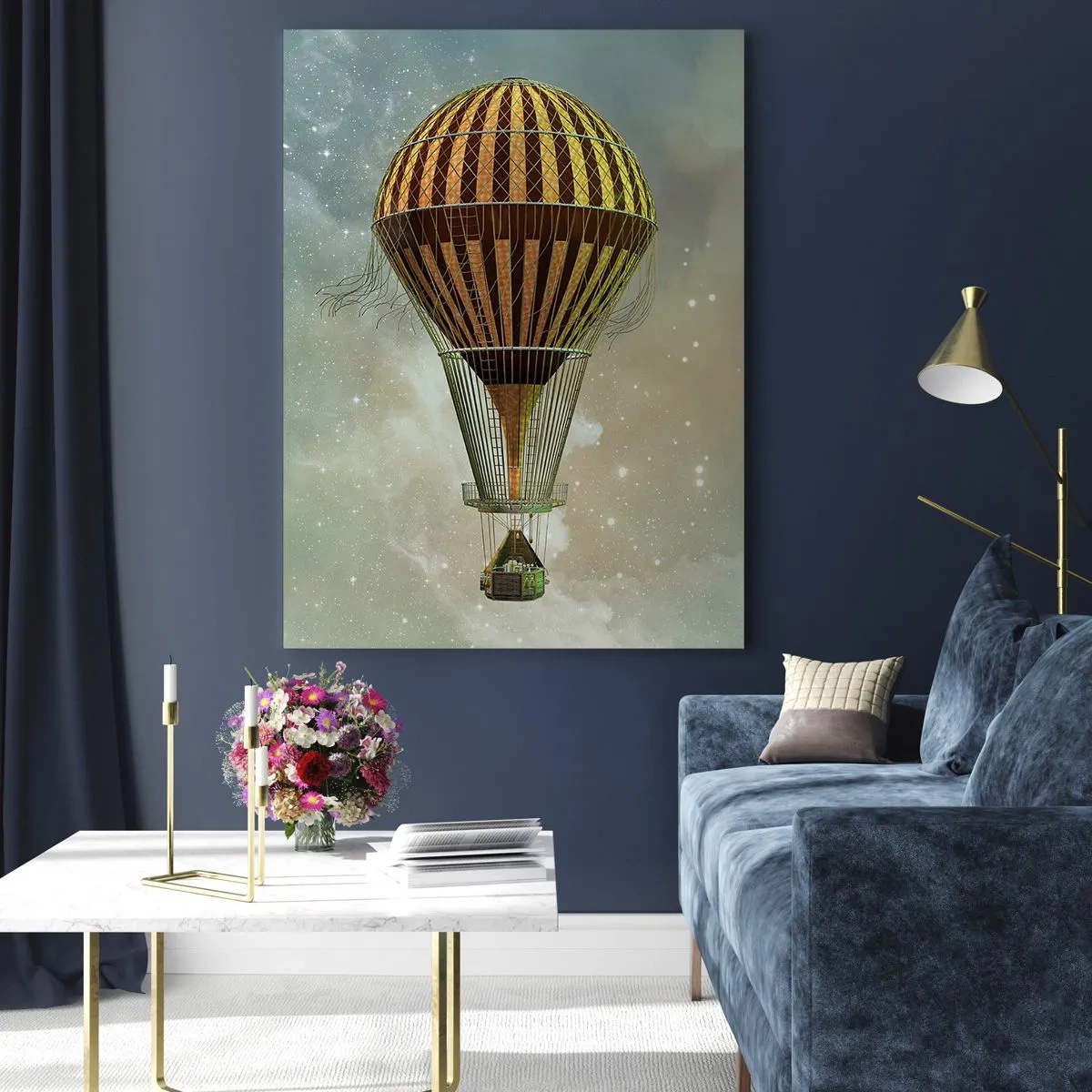 Glastavla - Bild på glas - Banbrytande flygningar - 50x70 cm