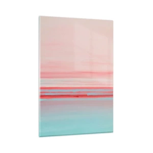 Glastavla - Bild på glas - Abstraktion i gryningen - 80x120 cm