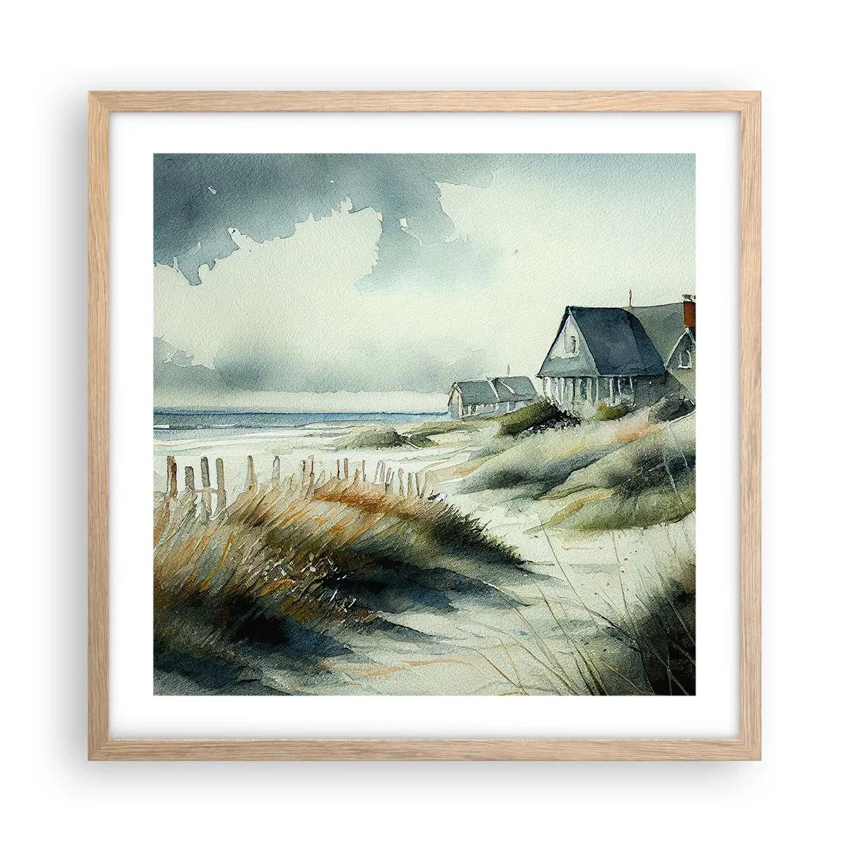 Affisch i ram av ljusek - Borta från liv och rörelse - 50x50 cm