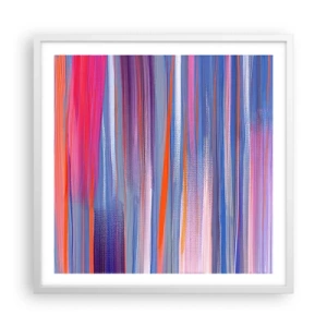 Affisch i vit ram - Uppstigning i regnbåge - 60x60 cm