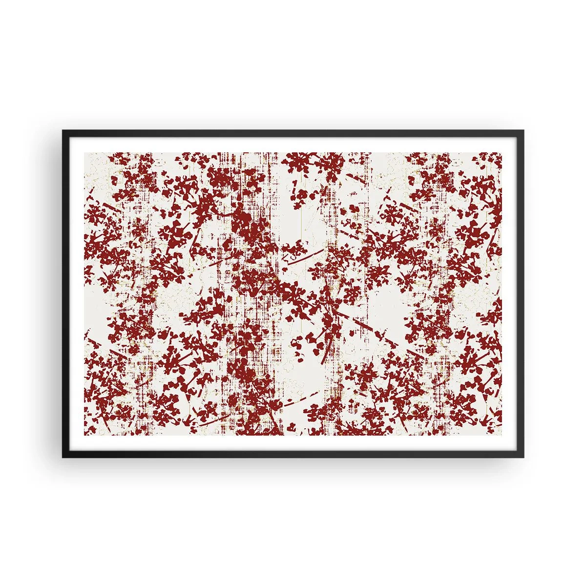 Affisch i svart ram - Som en gammal percale - 100x70 cm