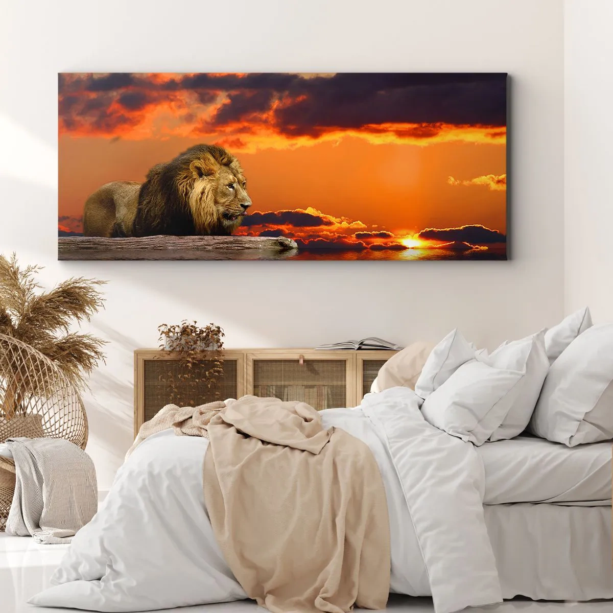 Canvastavla - Bild på duk - Naturens kung - 100x40 cm