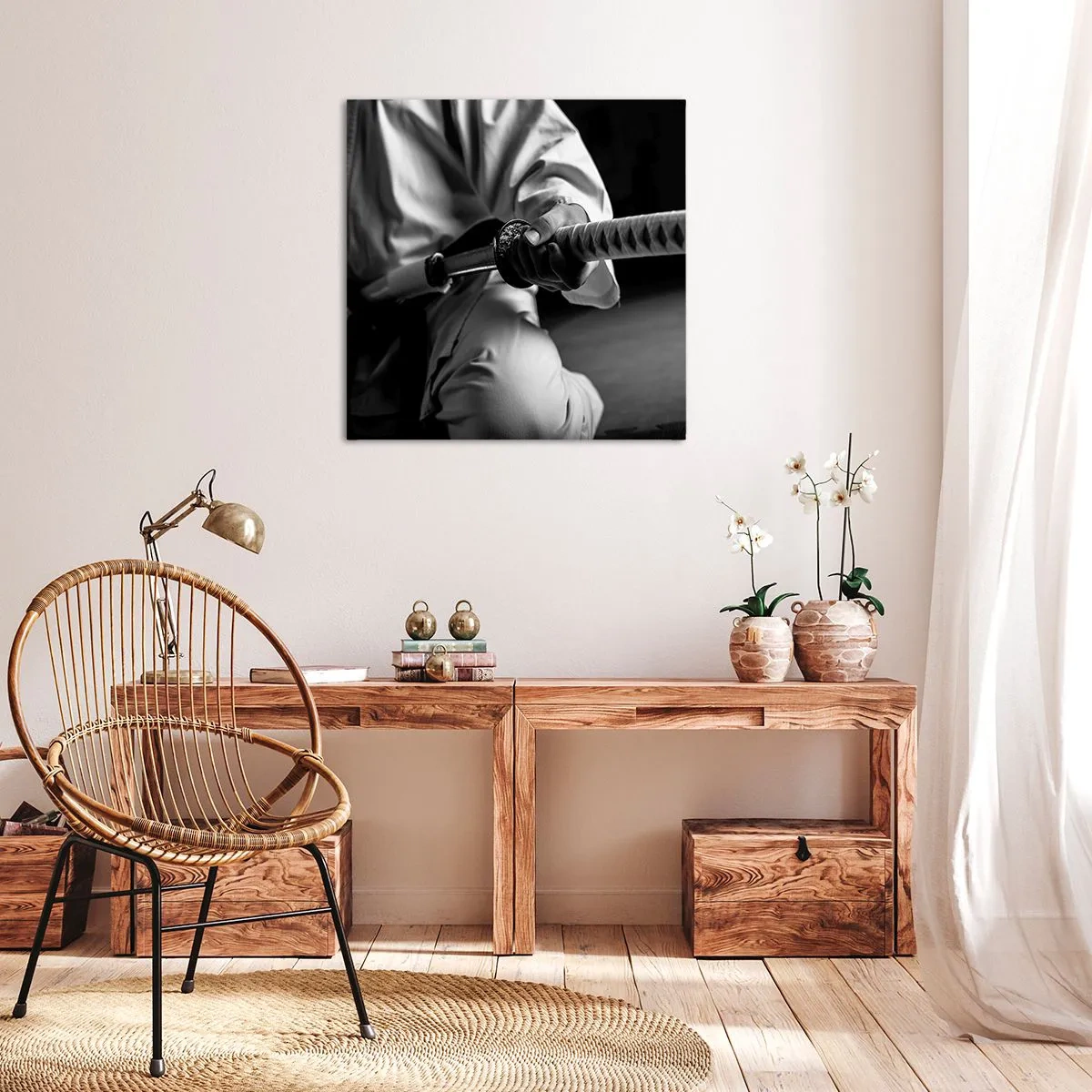 Canvastavla - Bild på duk - Kämpens själ - 70x70 cm