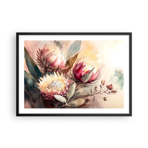 Affisch i svart ram - Från profil och en face - 70x50 cm