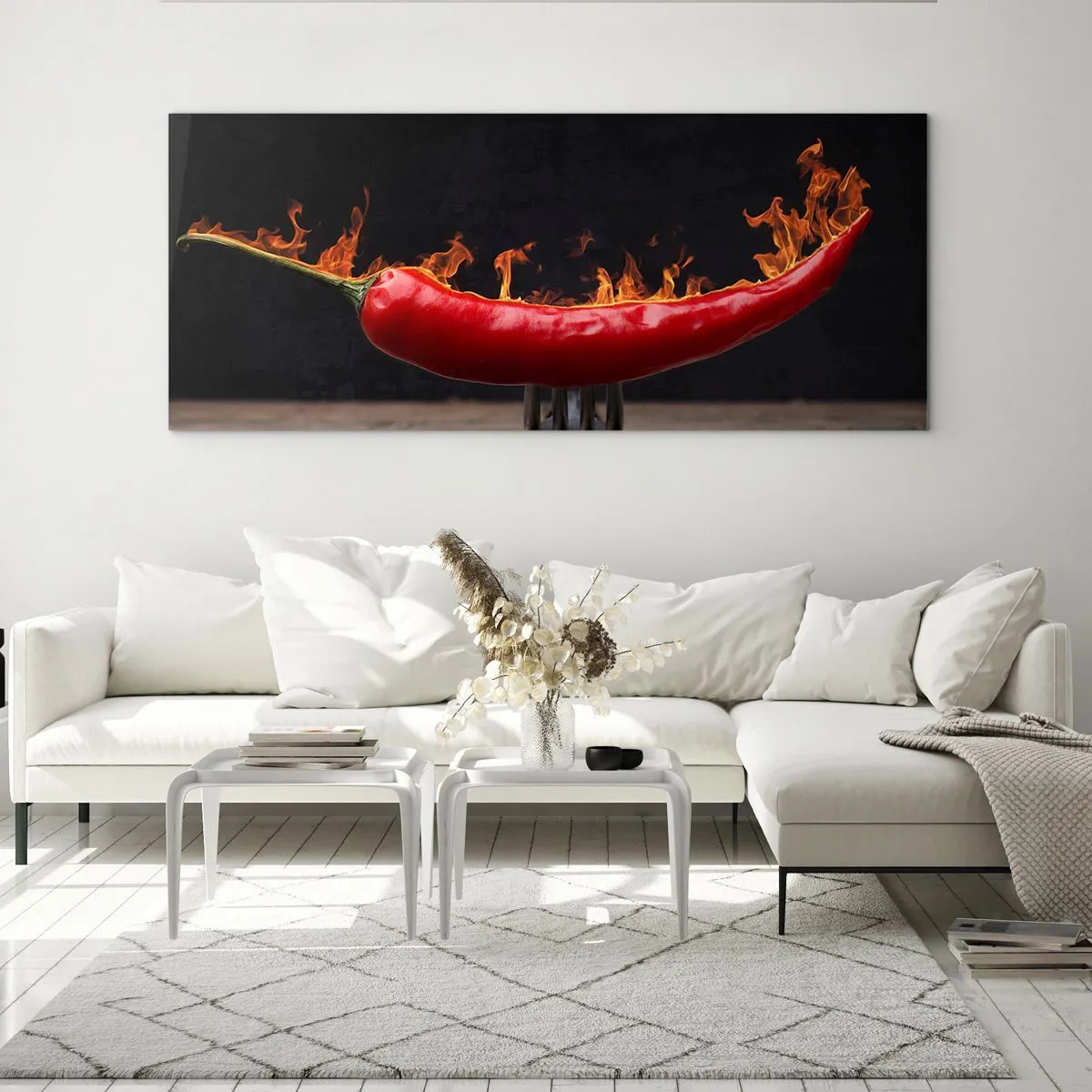 Glastavla - Bild på glas - Helvetiskt tilltugg - 100x40 cm