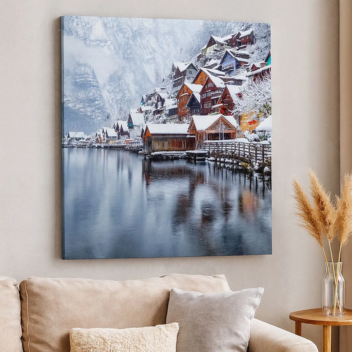 Canvastavla - Bild på duk - I vinterns dräkt - 30x30 cm