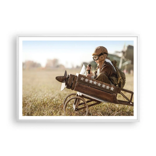 Affisch i vit ram - Stort mot drömmarna - 100x70 cm