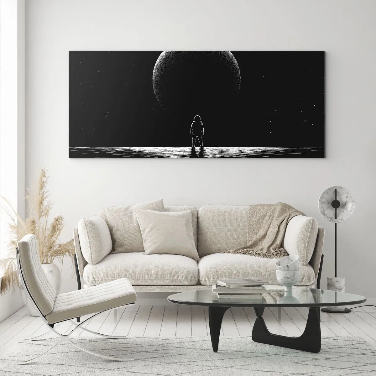 Glastavla - Bild på glas - Ansikte mot ansikte - 160x50 cm