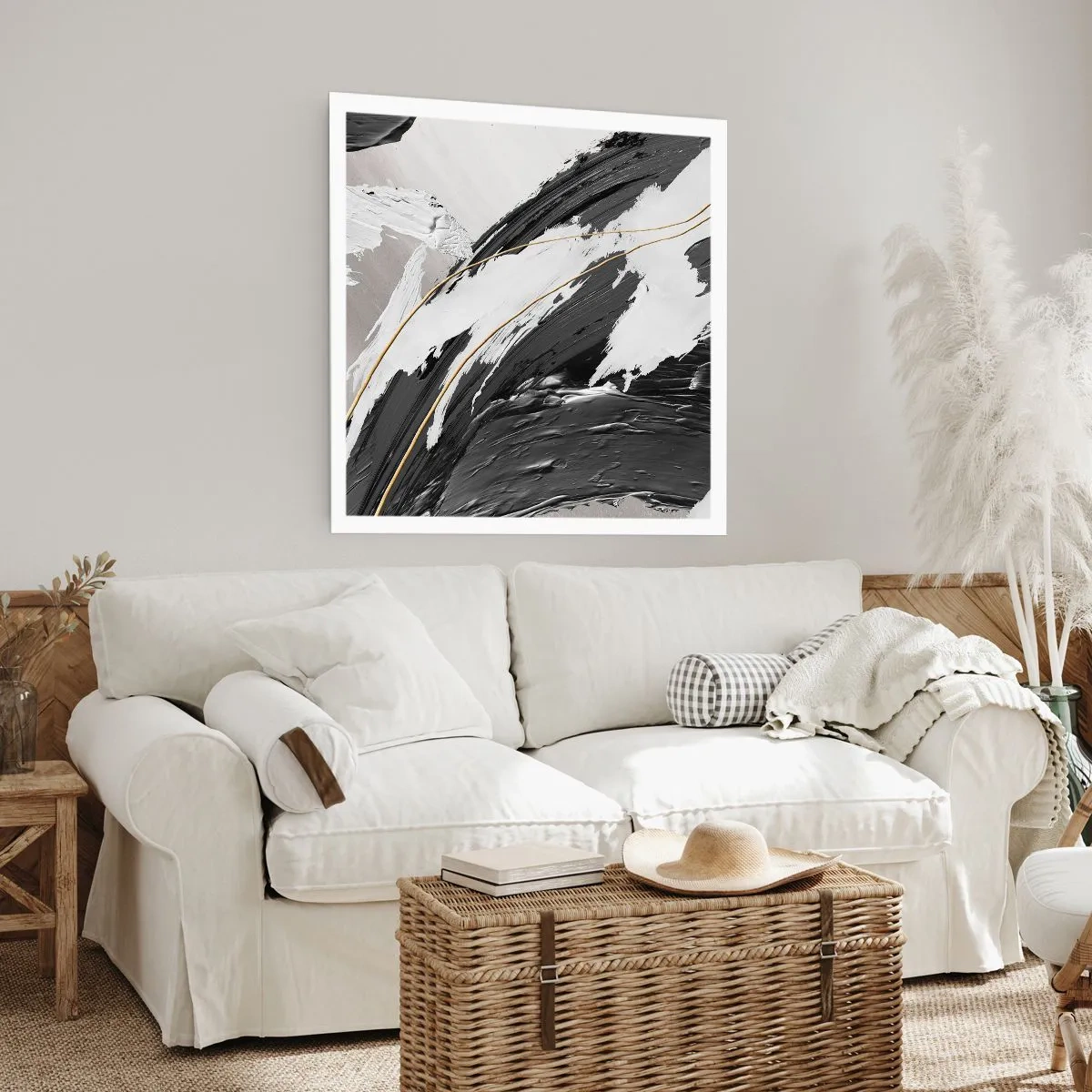 Affisch - Storslagen abstraktion - 50x50 cm