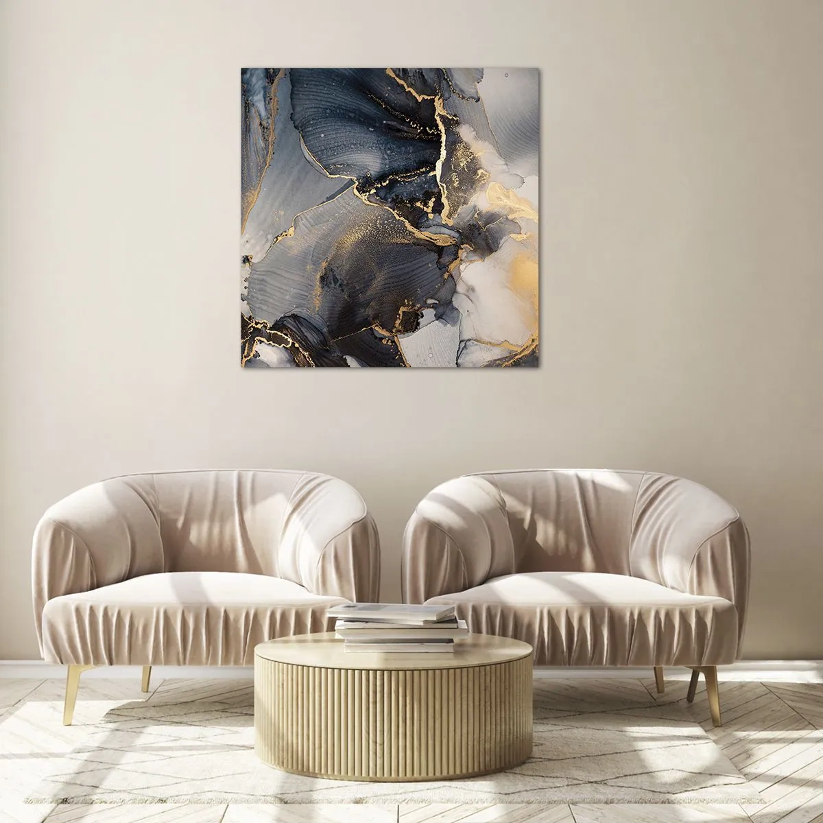 Glastavla - Bild på glas - En stens liv - 70x70 cm