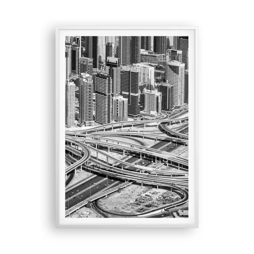 Affisch i vit ram - Dubai - en omöjlig stad - 70x100 cm