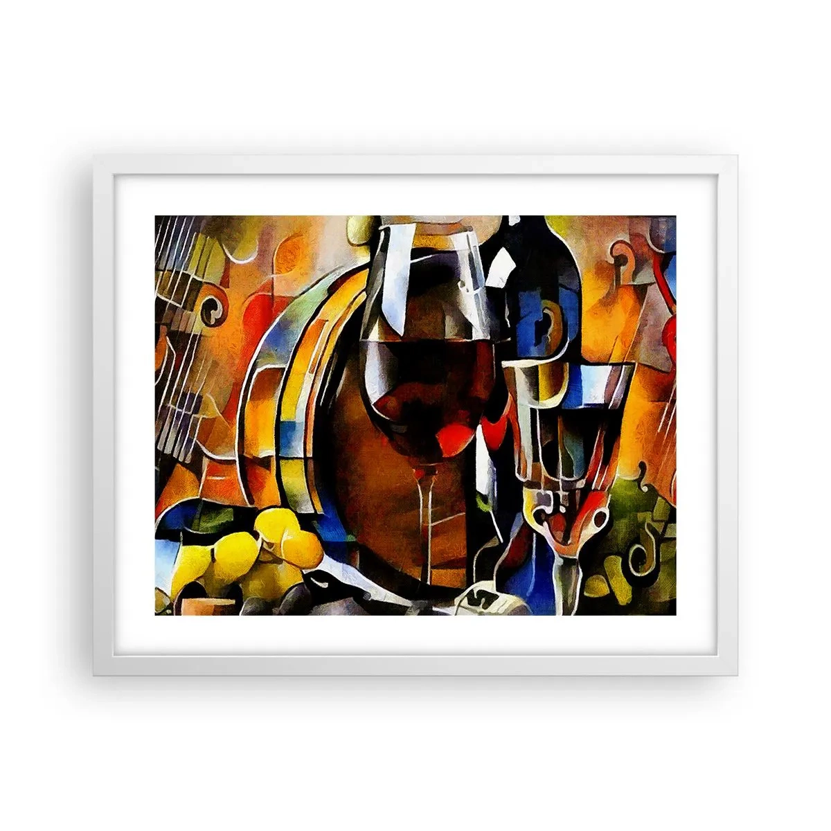 Affisch i vit ram - Så blir världen färgglad - 50x40 cm