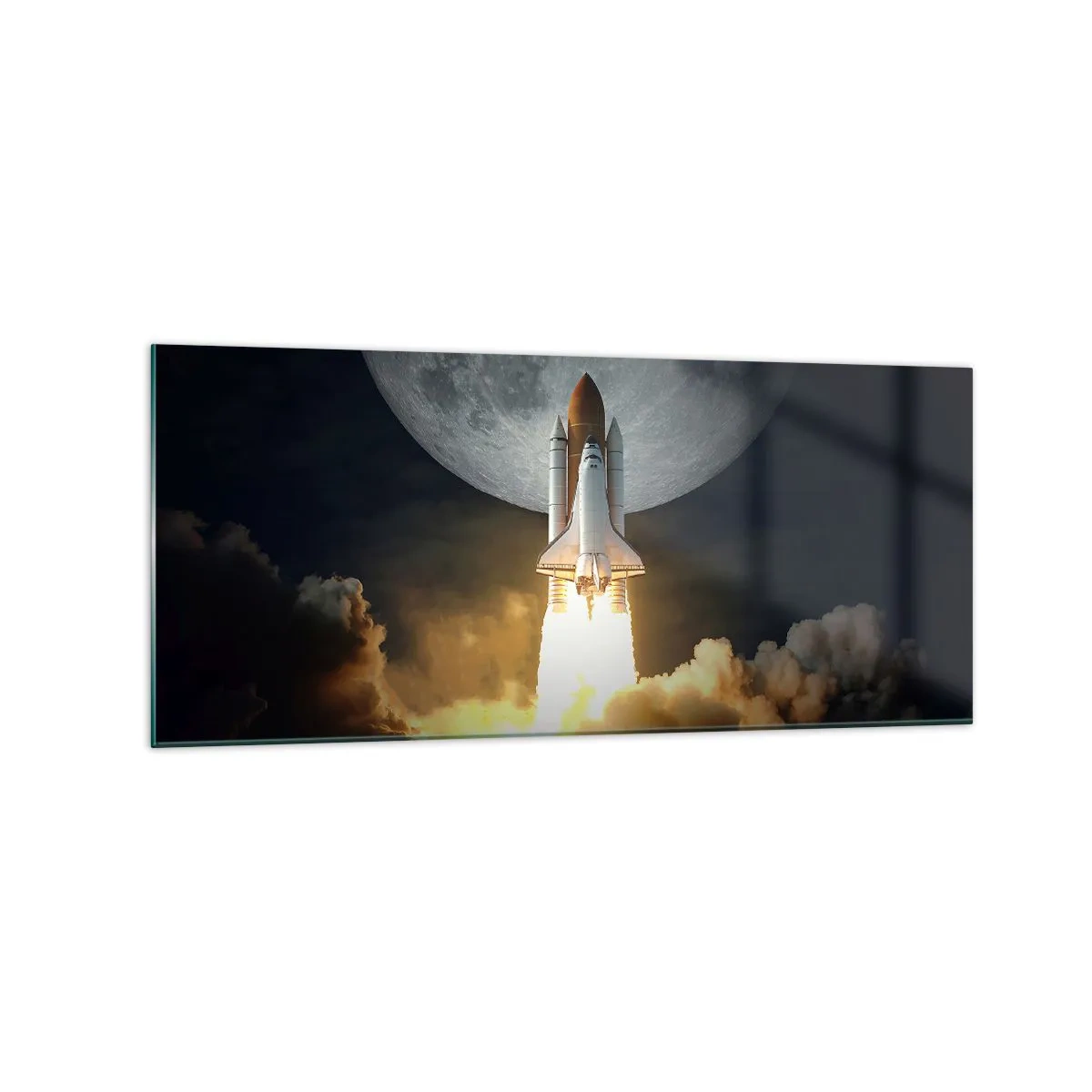 Glastavla - Bild på glas - Början på ett utomjordiskt äventyr - 120x50 cm