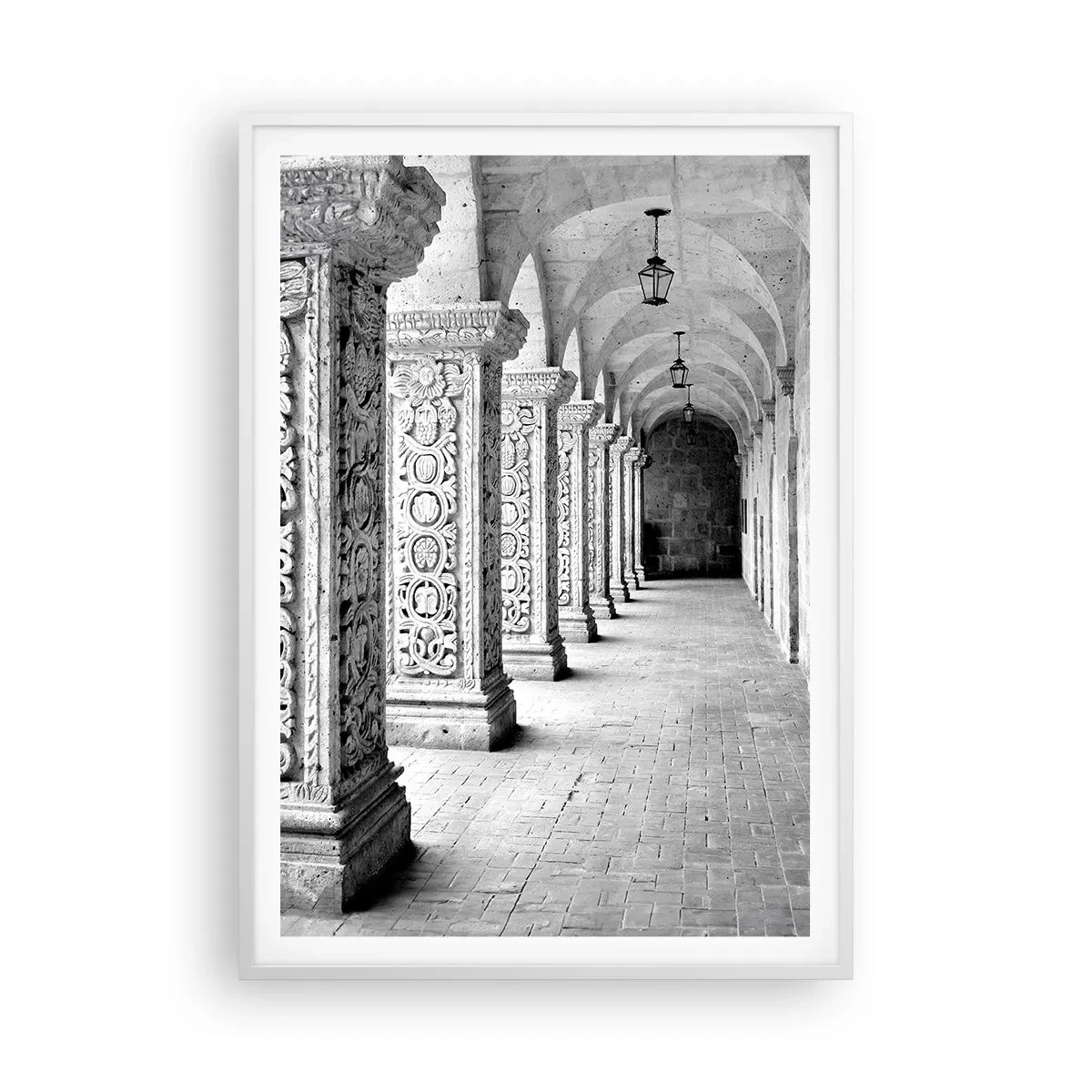 Affisch i vit ram - Och vart tar det vägen? - 70x100 cm