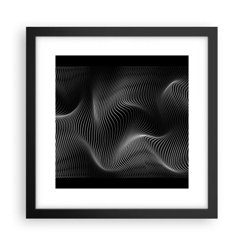 Affisch i svart ram - Ljusets dans i rymden - 30x30 cm