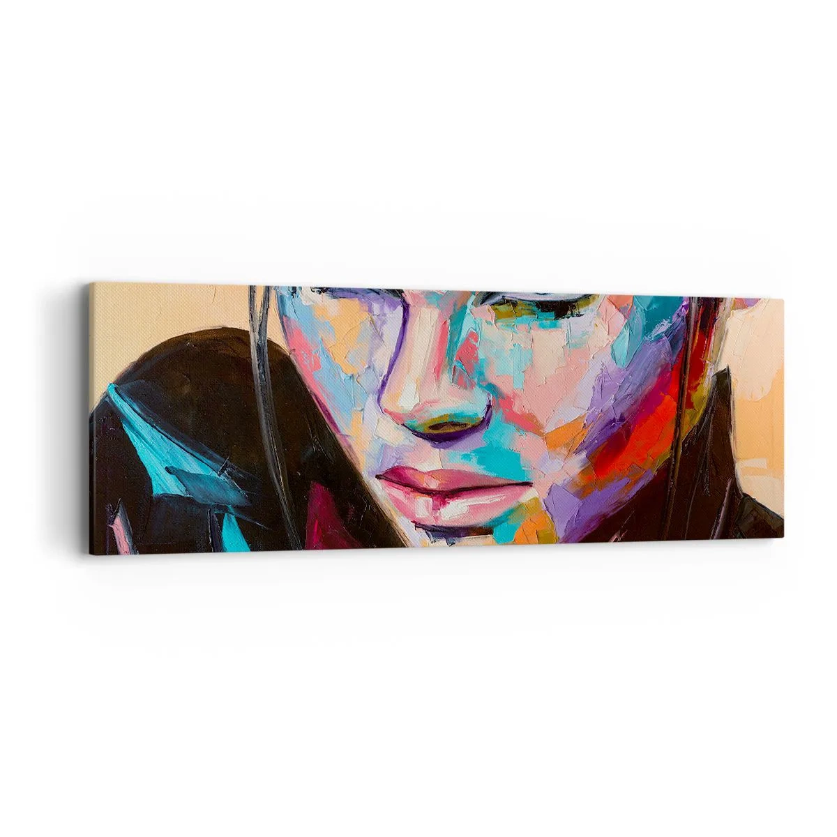 Canvastavla - Bild på duk - Vilt hjärta - 90x30 cm