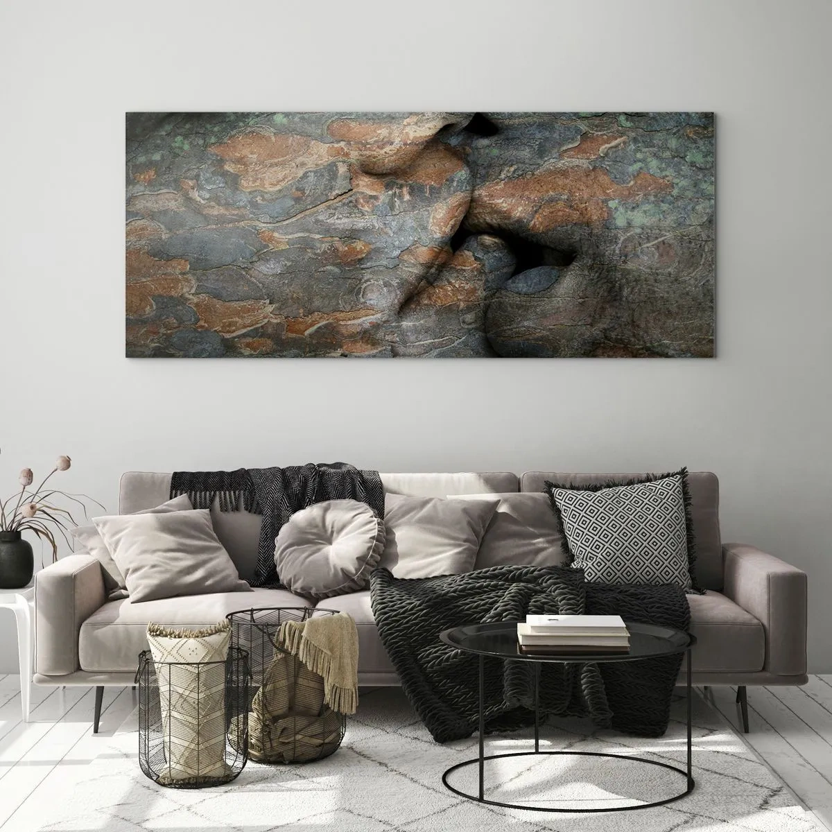Glastavla - Bild på glas - Alltid tillsammans - 90x30 cm