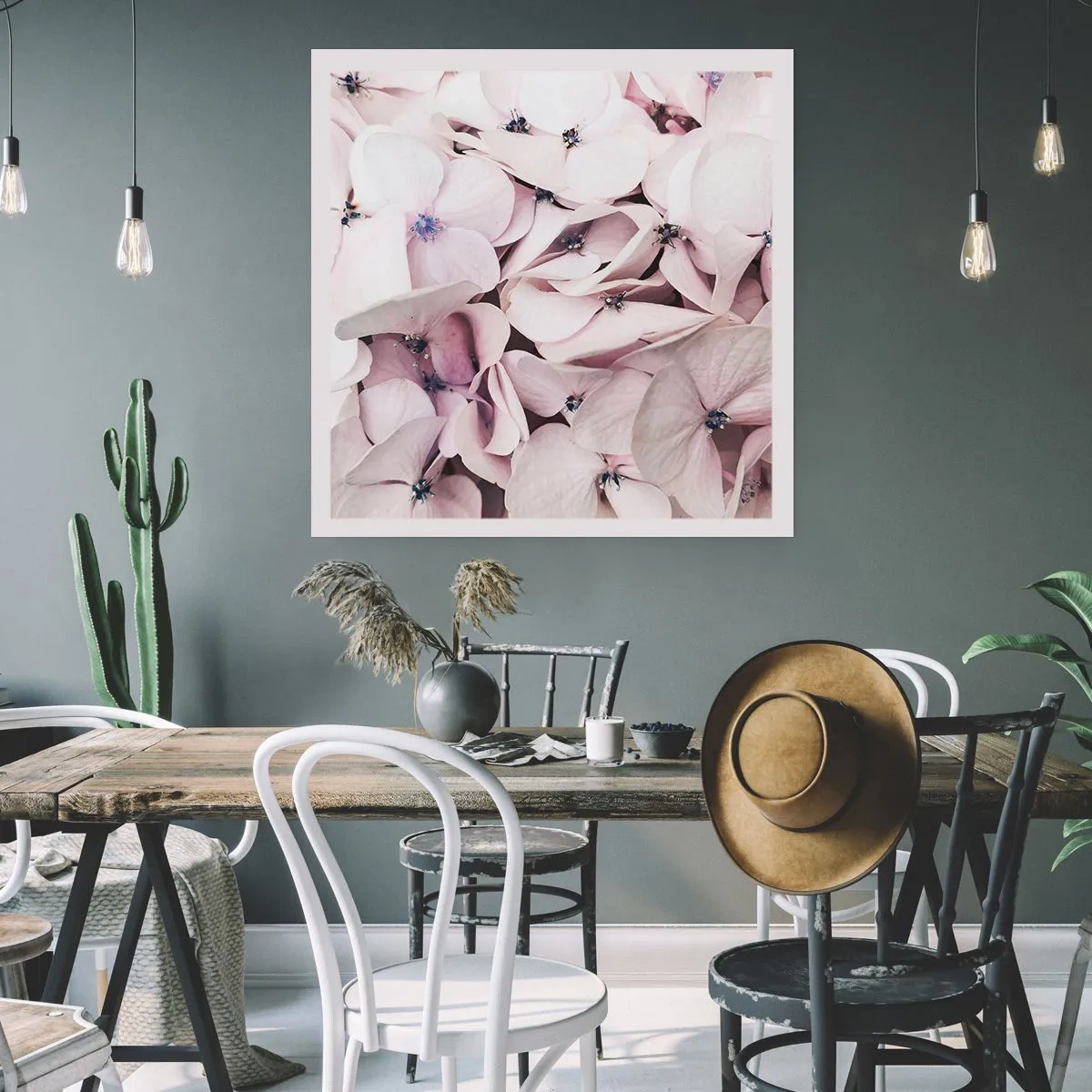 Affisch - I en flod av blommor - 50x50 cm