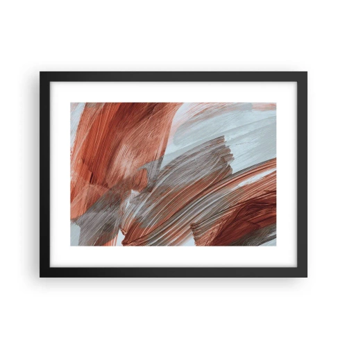 Affisch i svart ram - Höst- och blåsig abstraktion - 40x30 cm