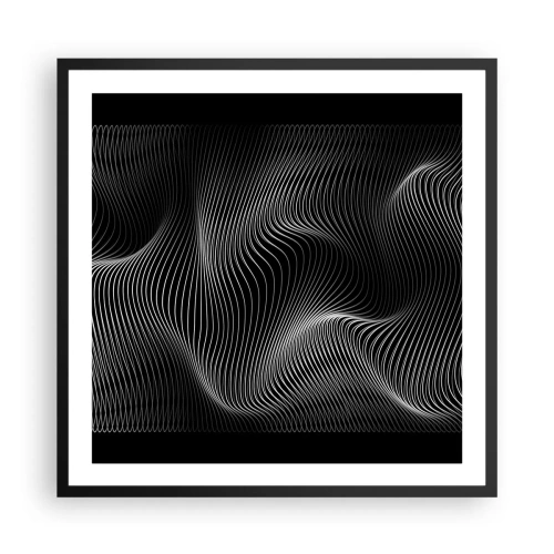 Affisch i svart ram - Ljusets dans i rymden - 60x60 cm