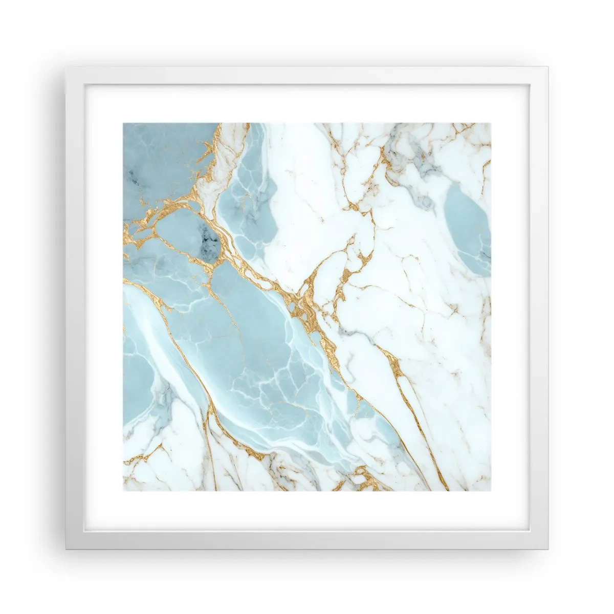 Affisch i vit ram - Stenrikedom - 40x40 cm