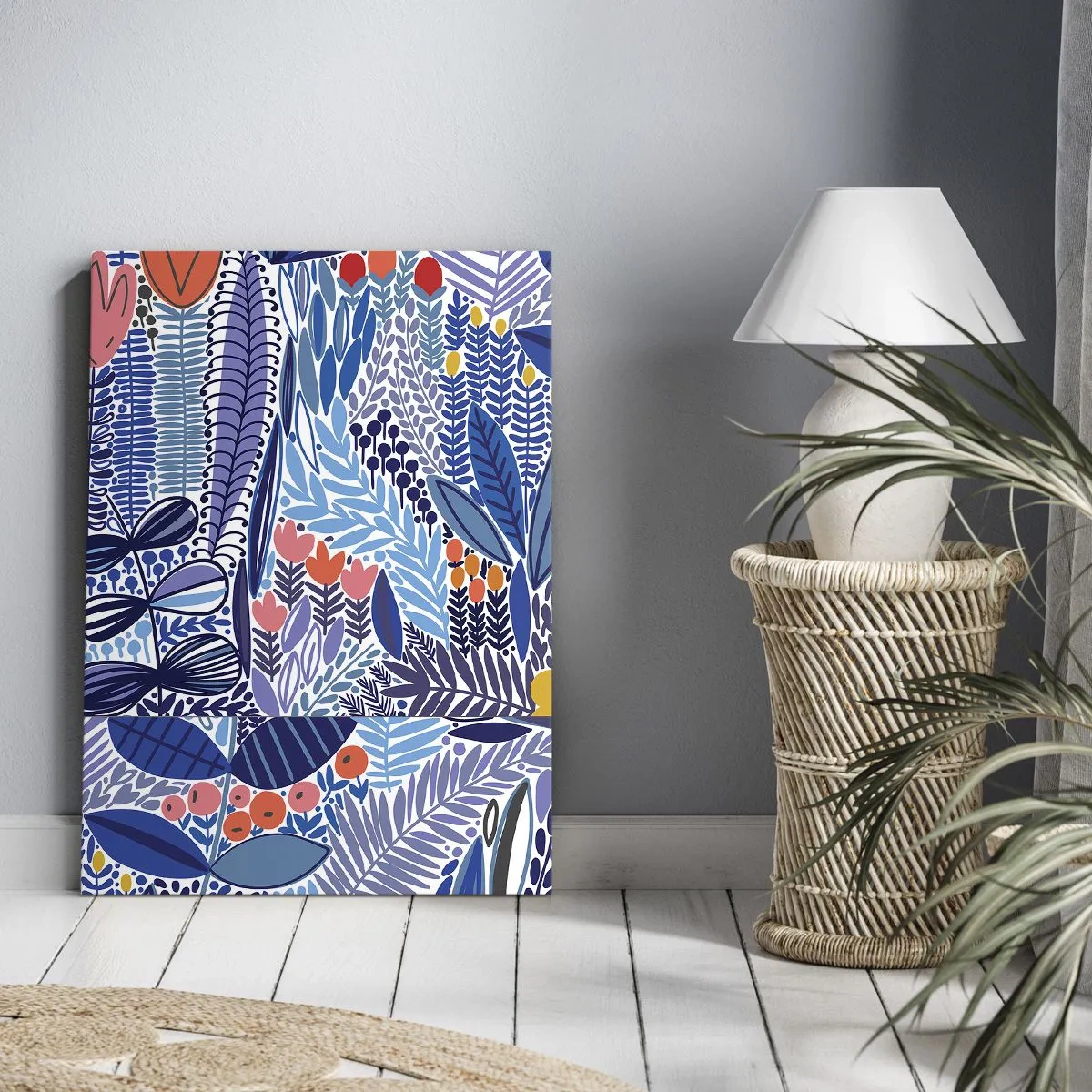 Canvastavla - Bild på duk - Hawaii-trädgård - 55x100 cm
