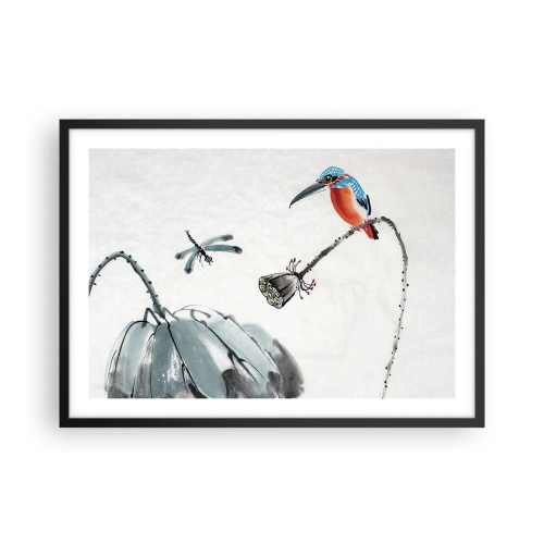 Affisch i svart ram - Ängens liv - 70x50 cm