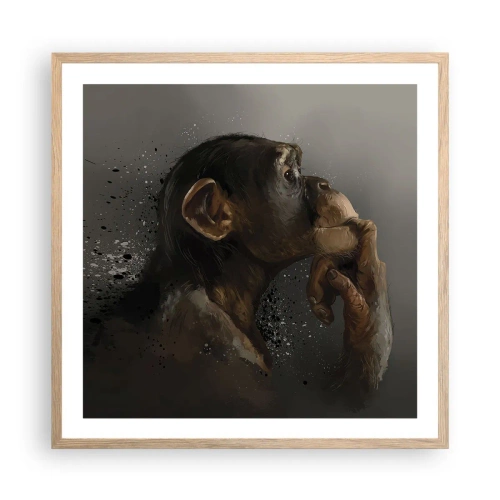 Affisch i ram av ljusek - Säkert en tänkare - 60x60 cm