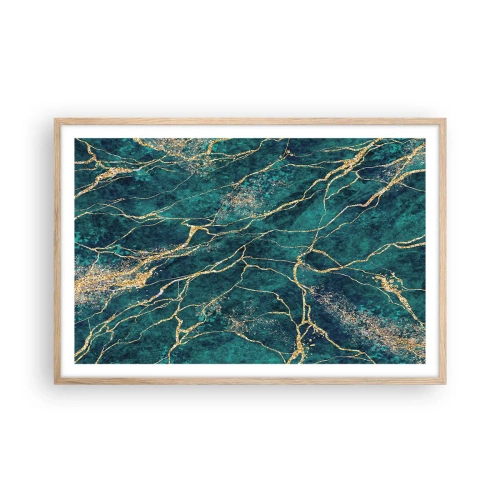 Affisch i ram av ljusek - Guldåder - 91x61 cm